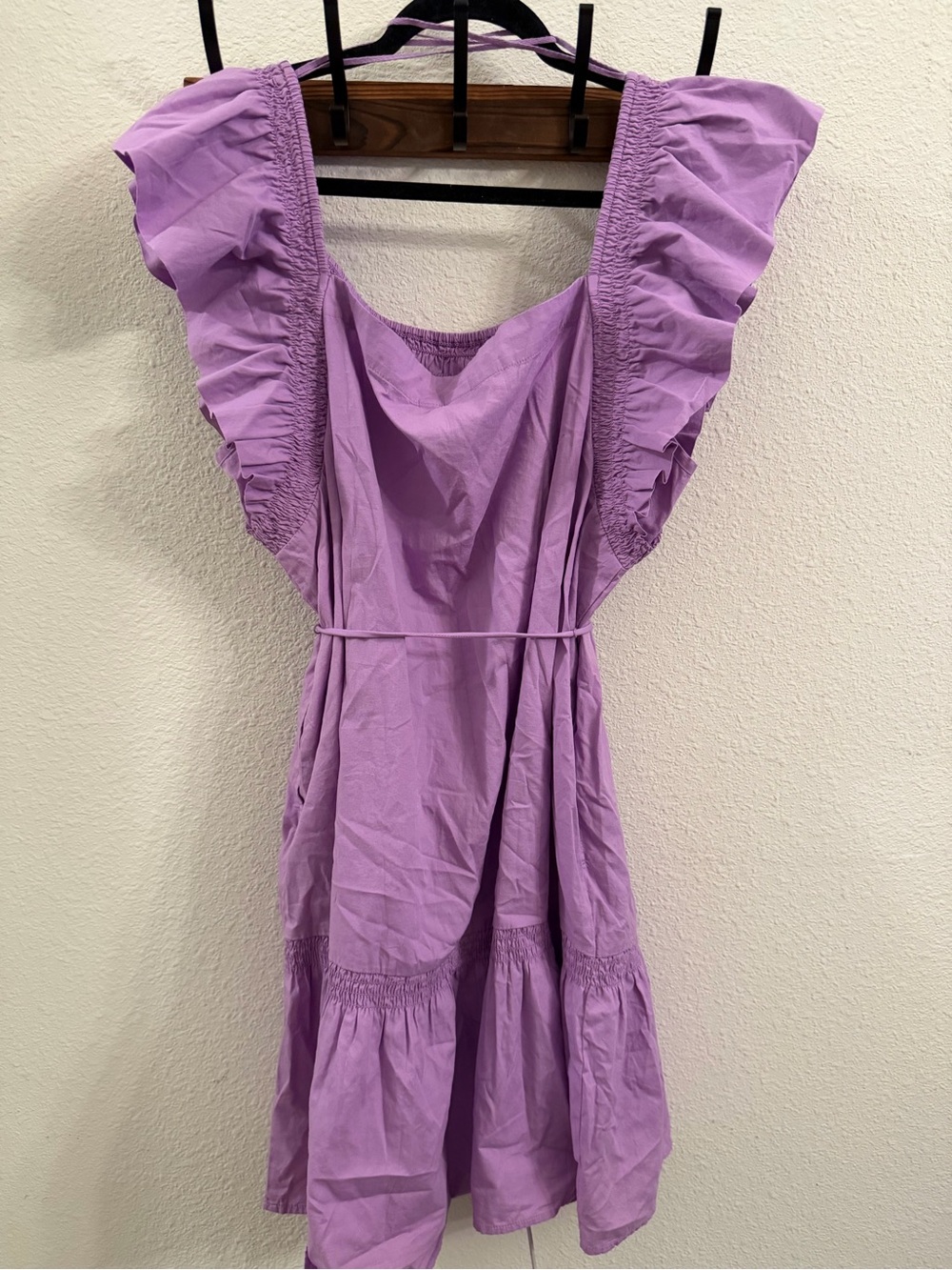 GAP Lavender Ruffle Strap Mini Dress